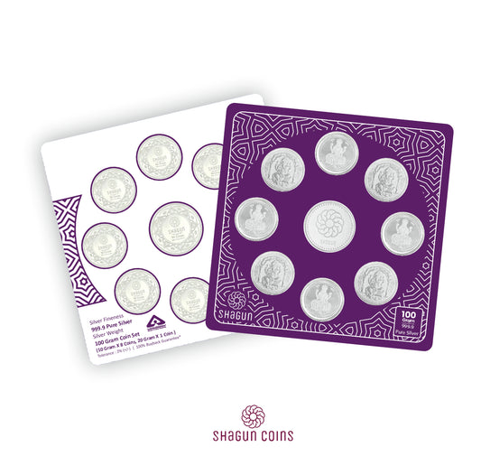 100g Silver Coin Set - Diwali 2