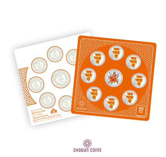 100g Silver Coin Set - Durga Ji