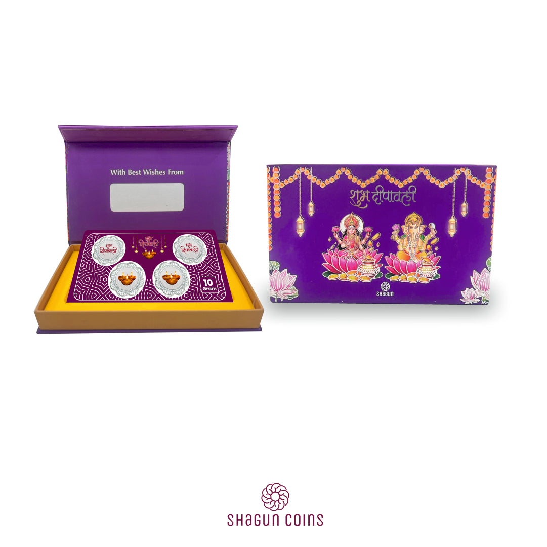 10 Gram Silver Coin Set - Diwali
