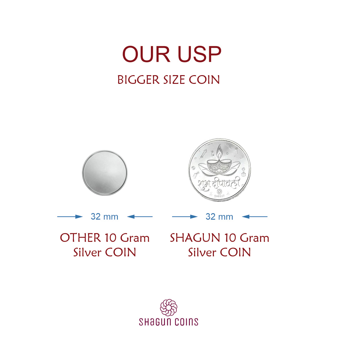 10 Gram Silver Coin - Diwali