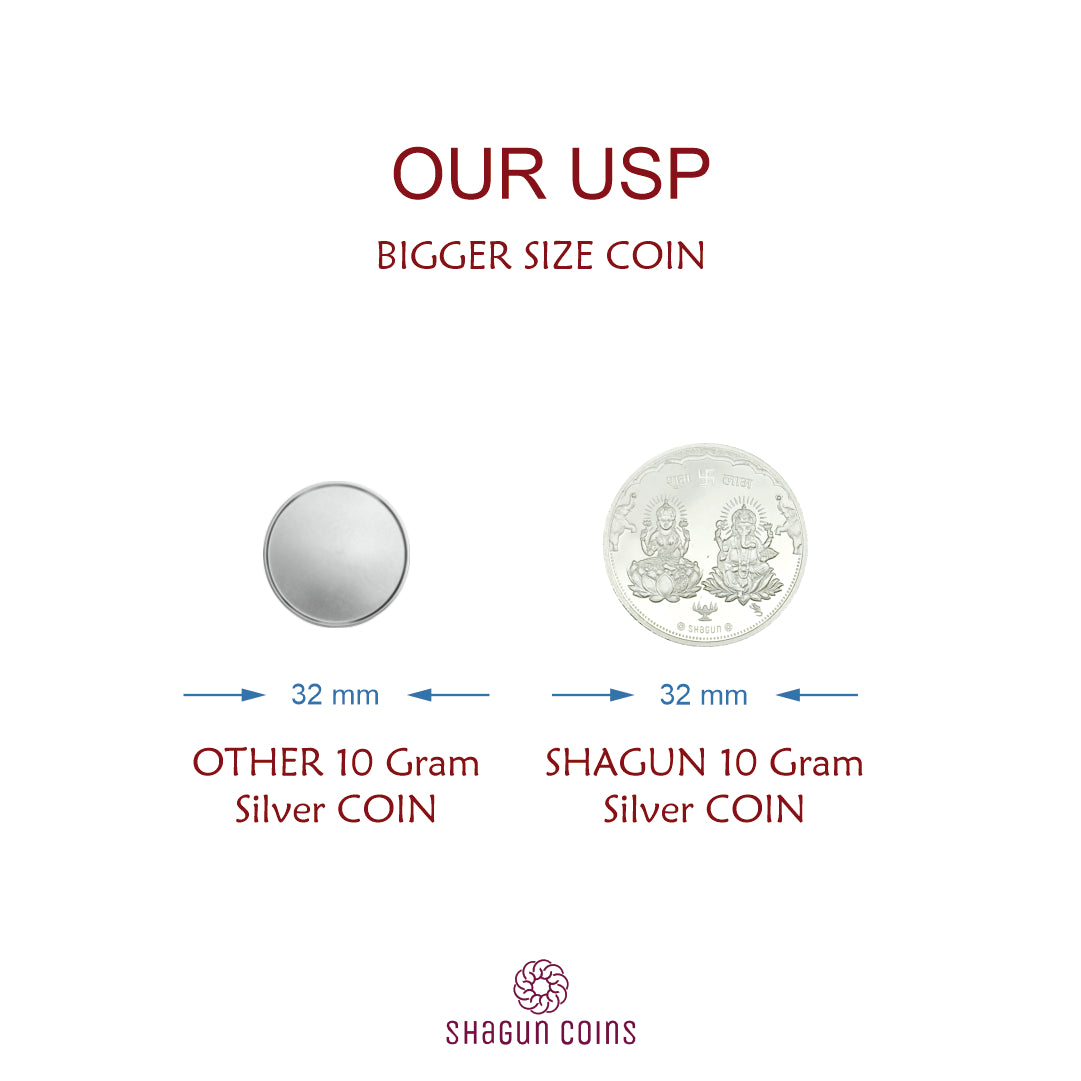 10 Gram Silver Coin - Lakshmi Ganesh Ji