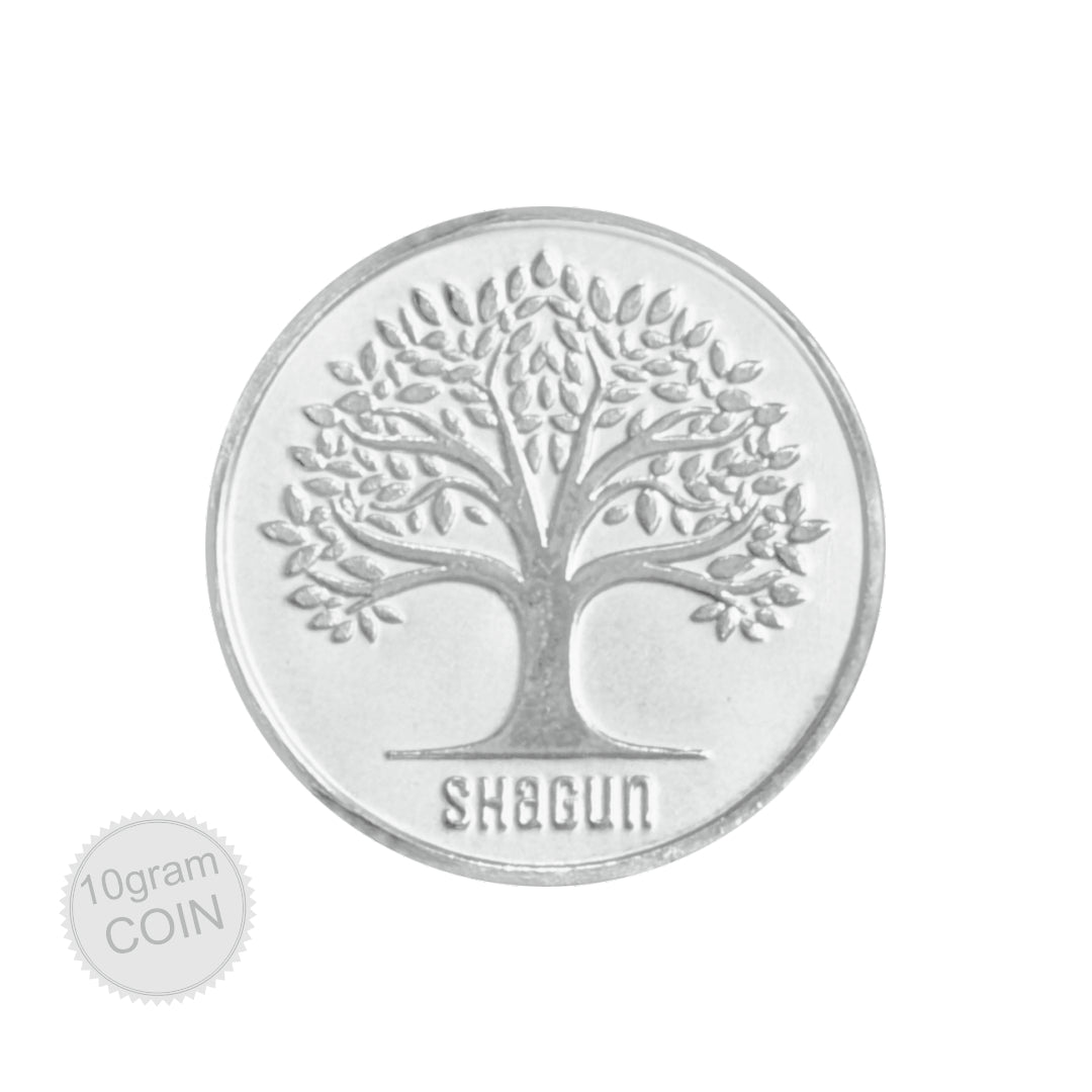 10 Gram Big Size Silver Coin - Tree