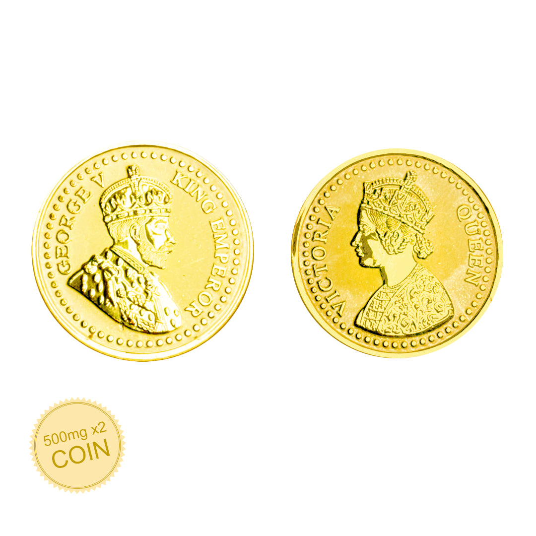 1 Gram Gold Coin Set - King & Queen