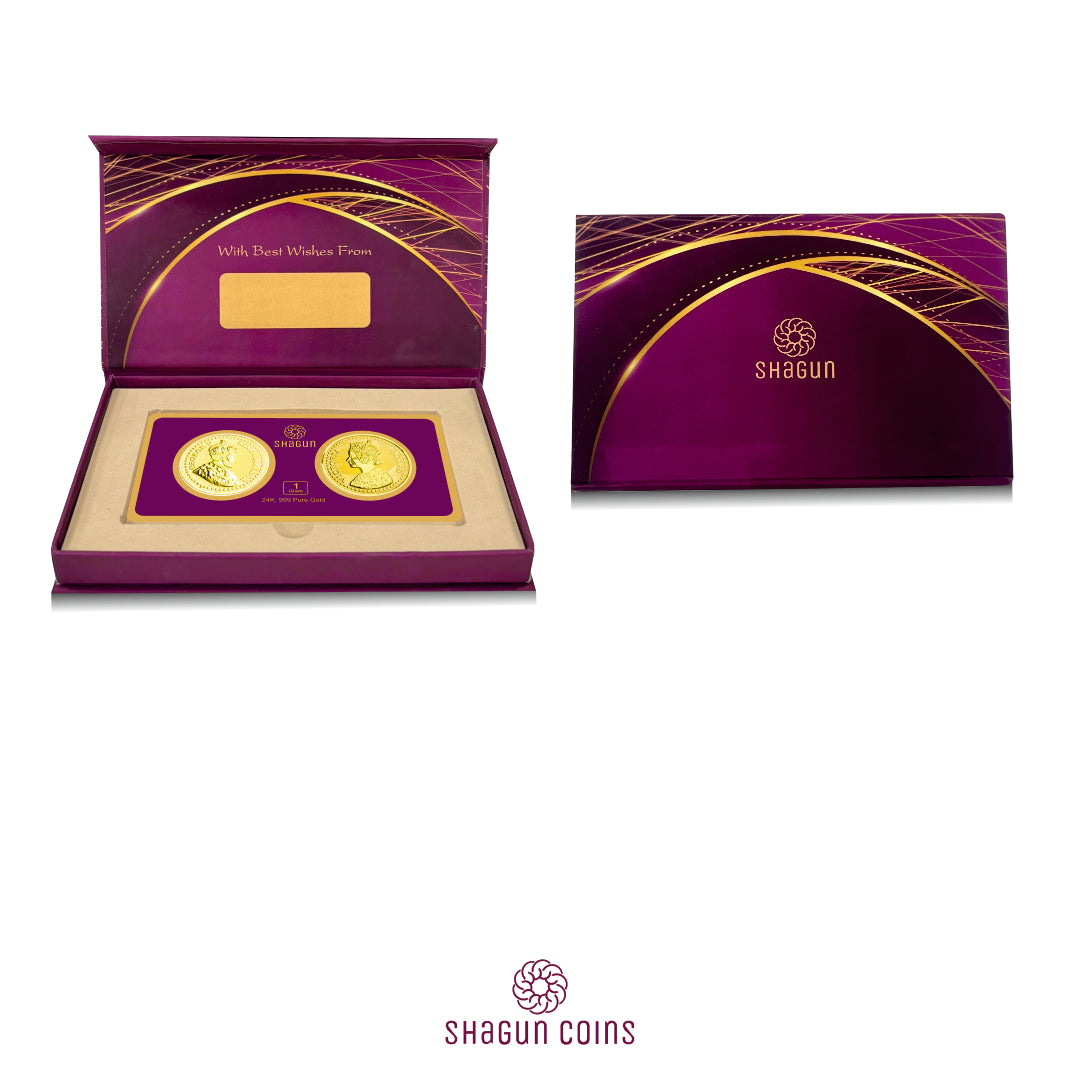 1 Gram Gold Coin Set - King & Queen