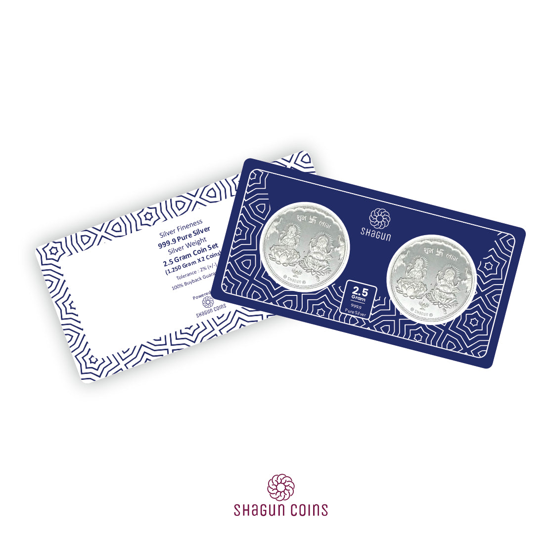 2.5 Gram Silver Coin Set - Lakshmi Ji
