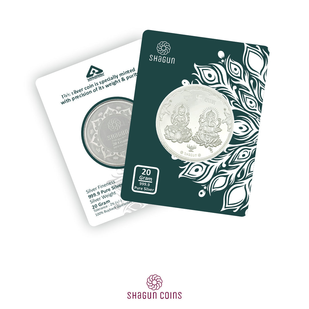 20 Gram Silver Coin - Lakshmi Ganesh Ji
