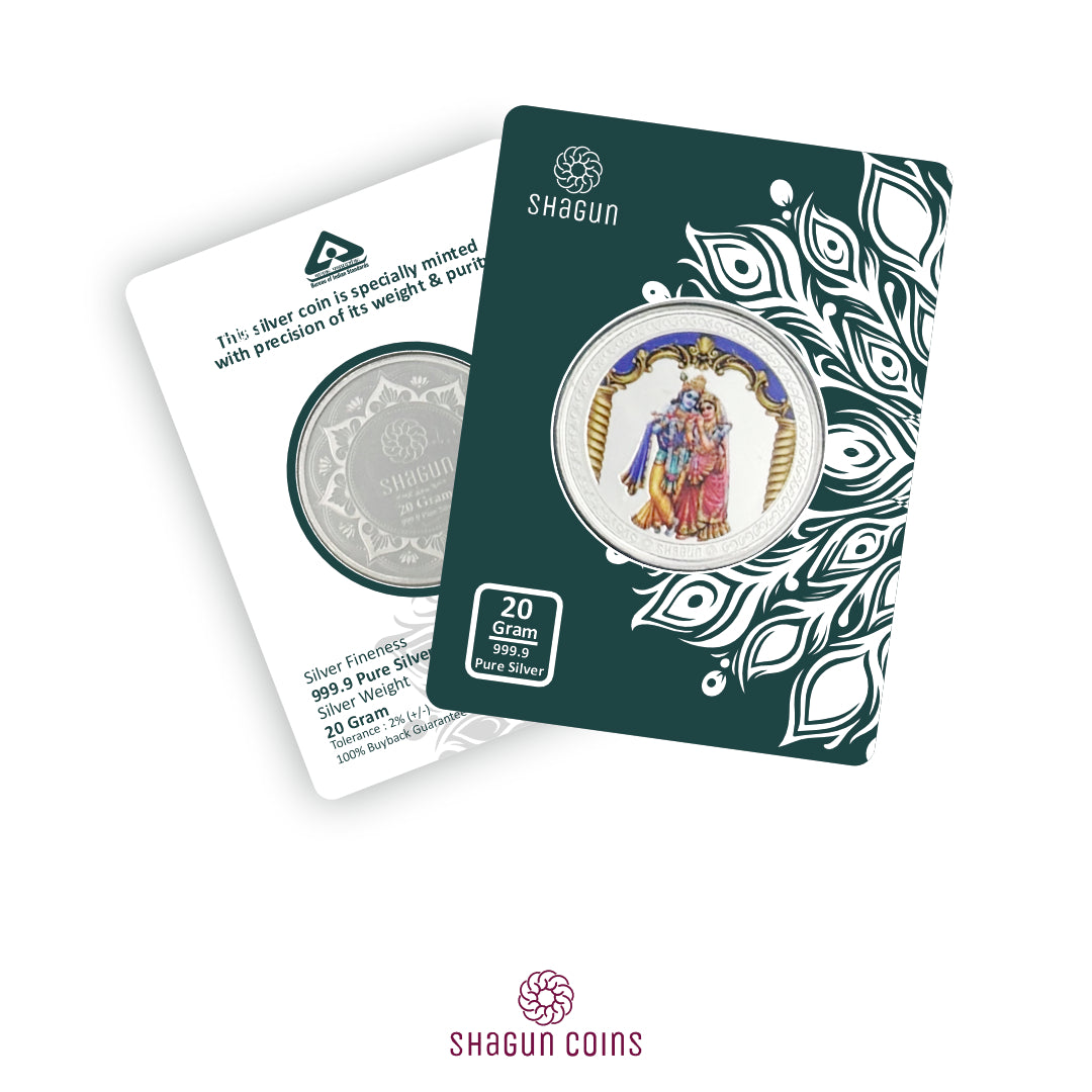 20 Gram Silver Coin - Krishna Ji