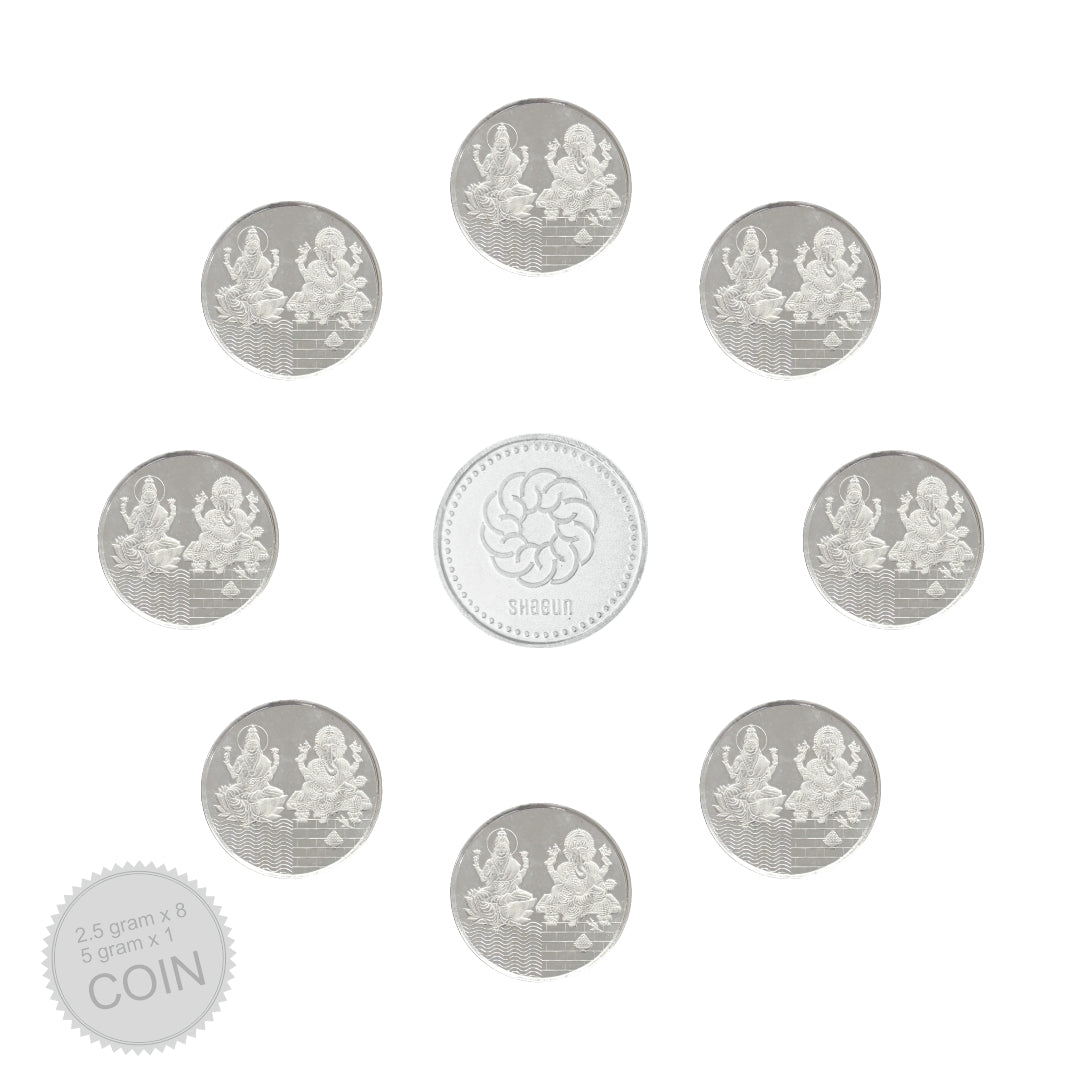 25g Silver Coin Set - Lakshmi Ganesh Ji