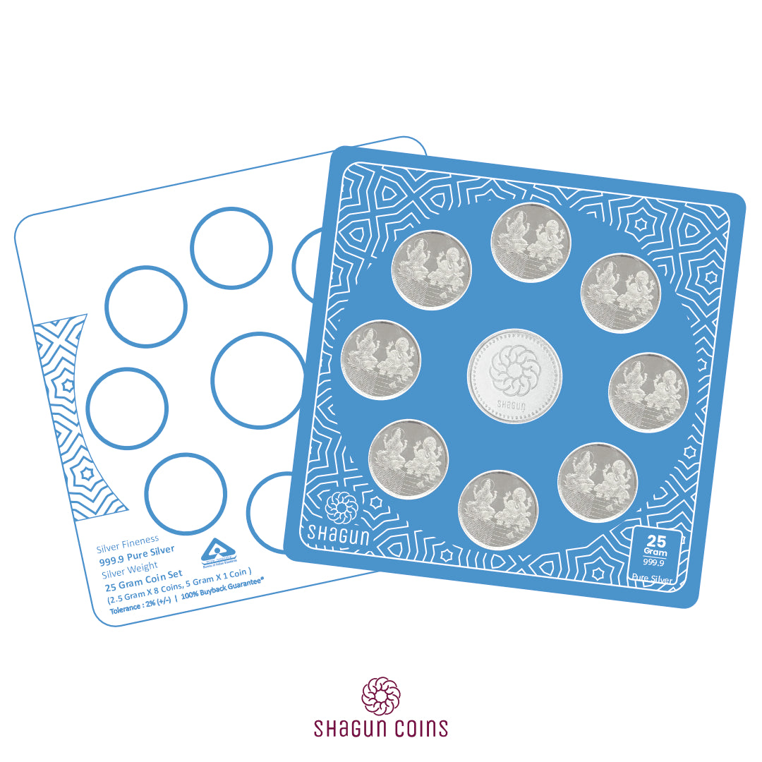25g Silver Coin Set - Lakshmi Ganesh Ji