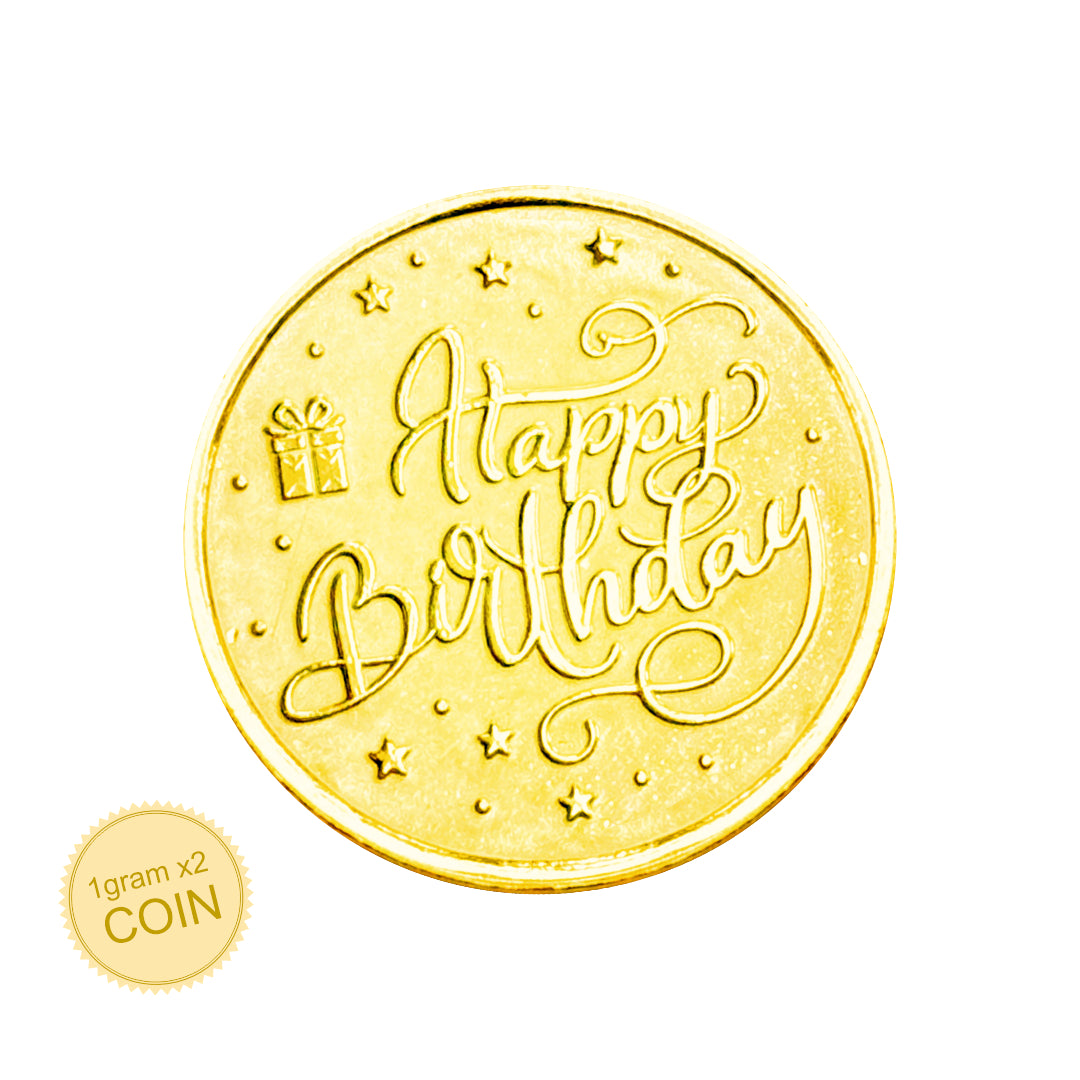 2 Gram Gold Coin Set - Birthday