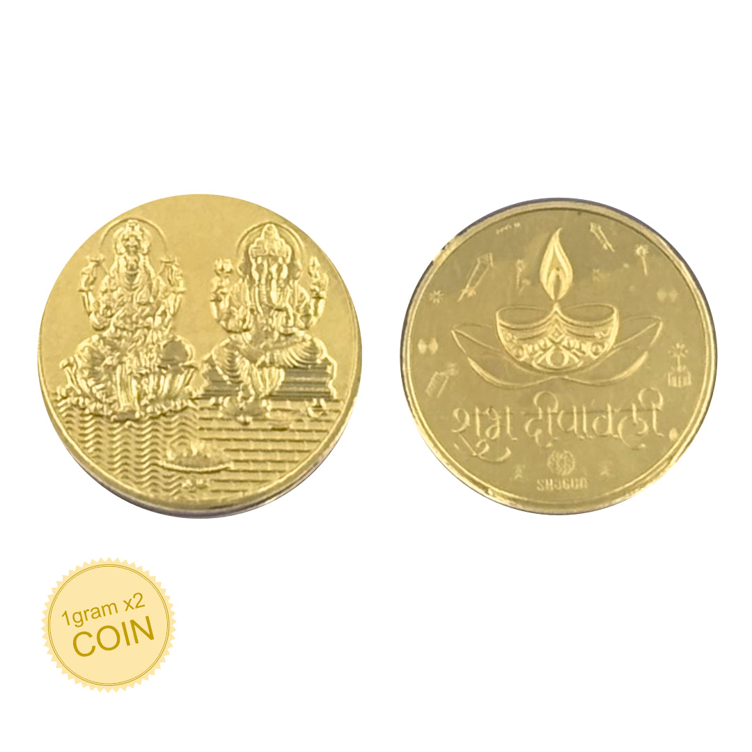 2 Gram Gold Coin Set - Diwali 1