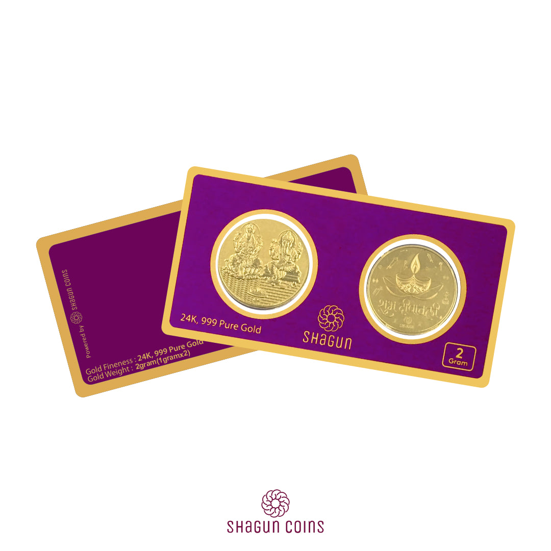 2 Gram Gold Coin Set - Diwali 1