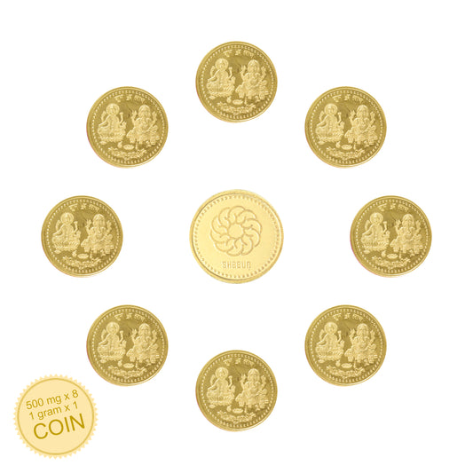 5 Gram Gold Coin Set - Diwali