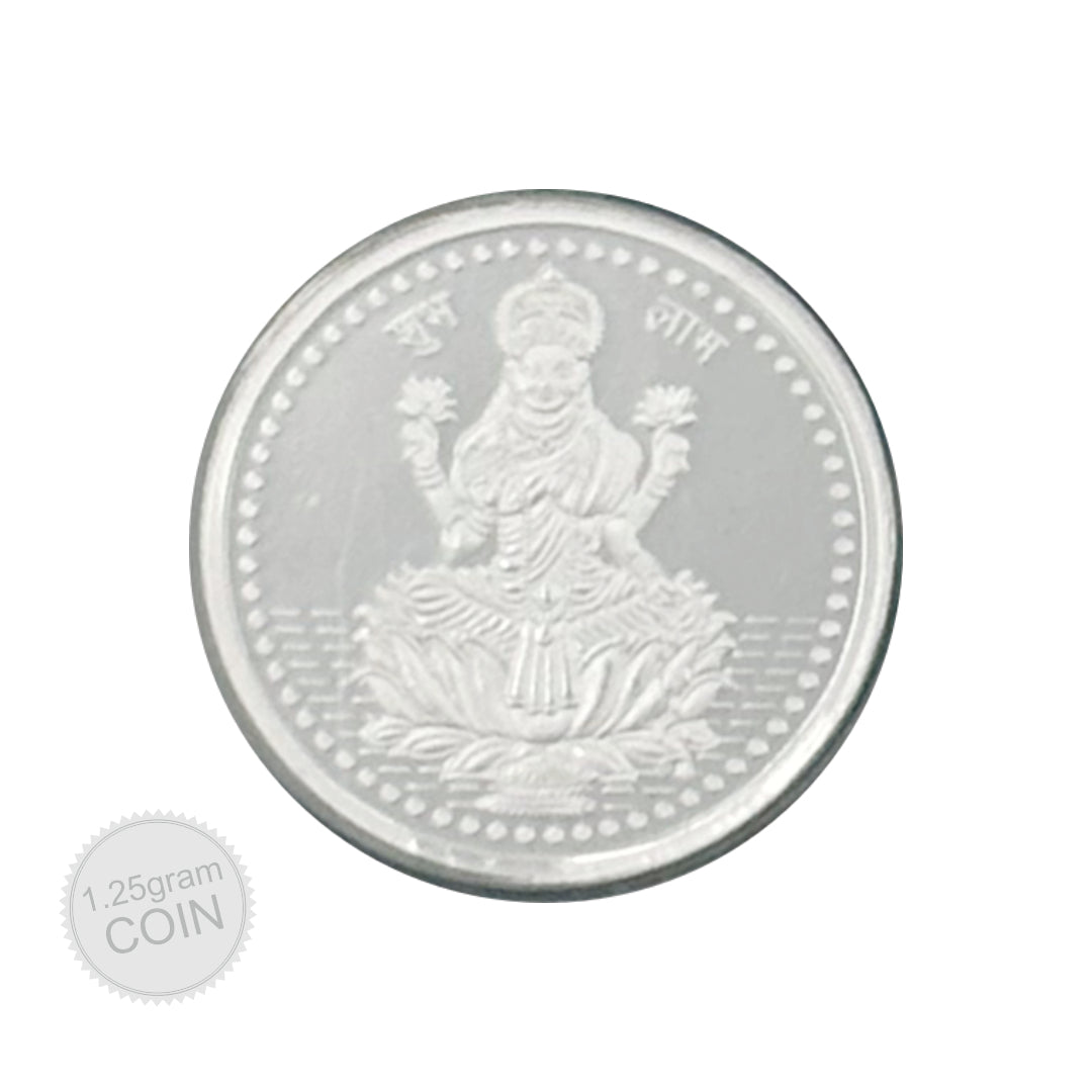 1.25 Gram Big Size Silver Coin - Lakshmi Ji
