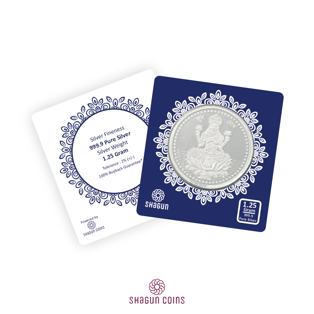 1.25 Gram Big Size Silver Coin - Lakshmi Ji