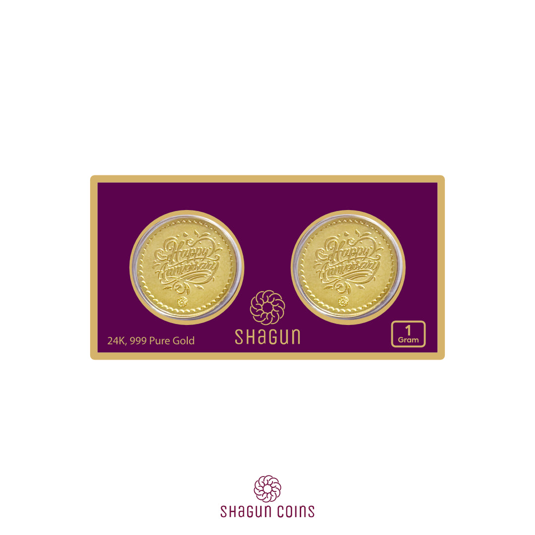 1 Gram Gold Coin Set - Anniversary