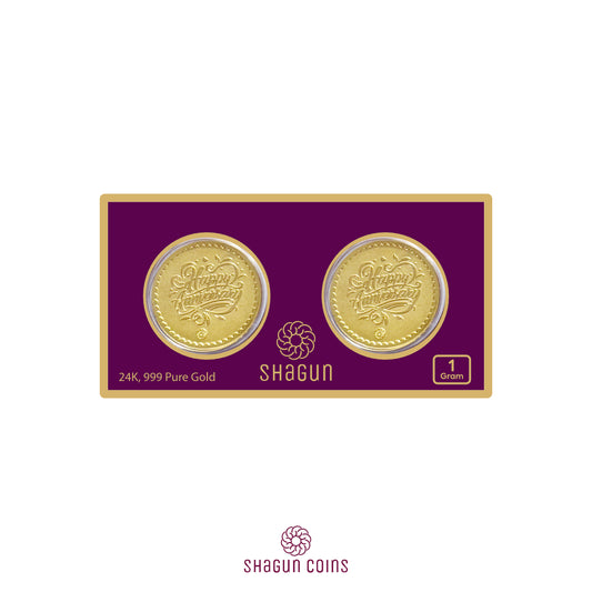 1 Gram Gold Coin Set - Anniversary