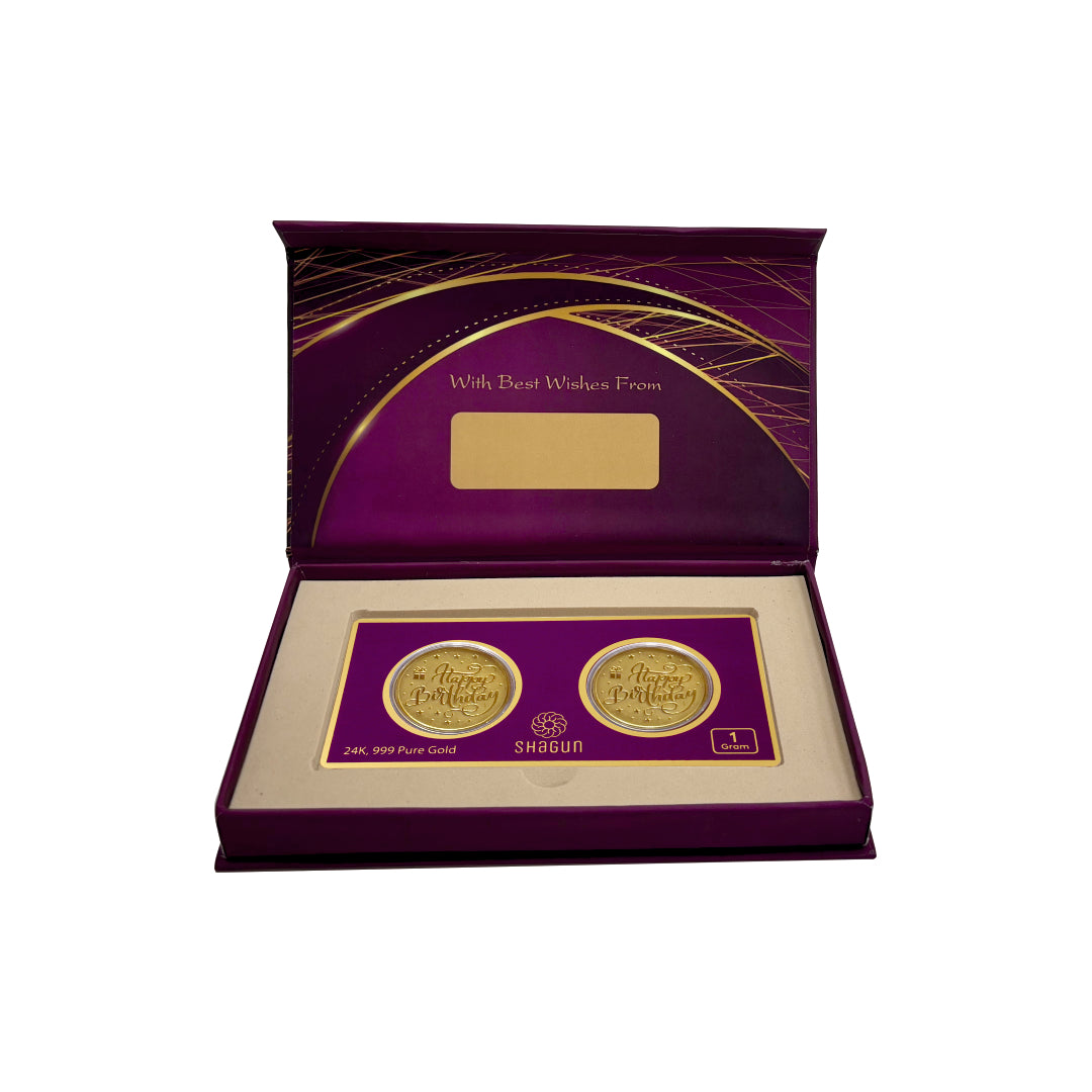 1 Gram Gold Coin Set - Birthday