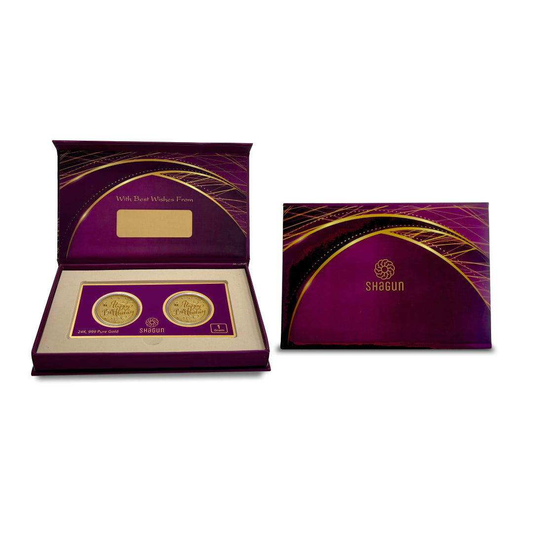 1 Gram Gold Coin Set - Birthday