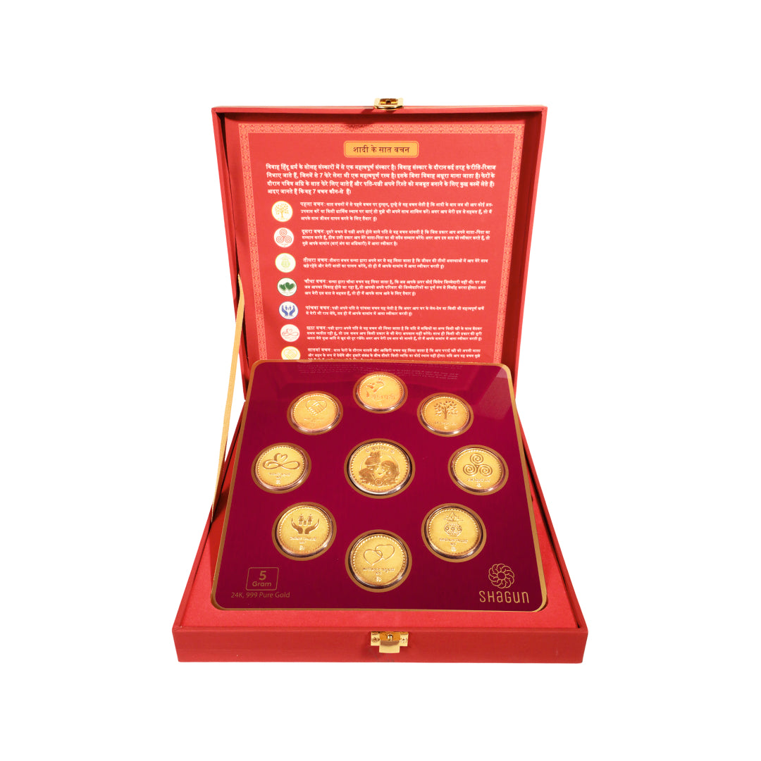 5 Gram Gold coins set - Satpadi