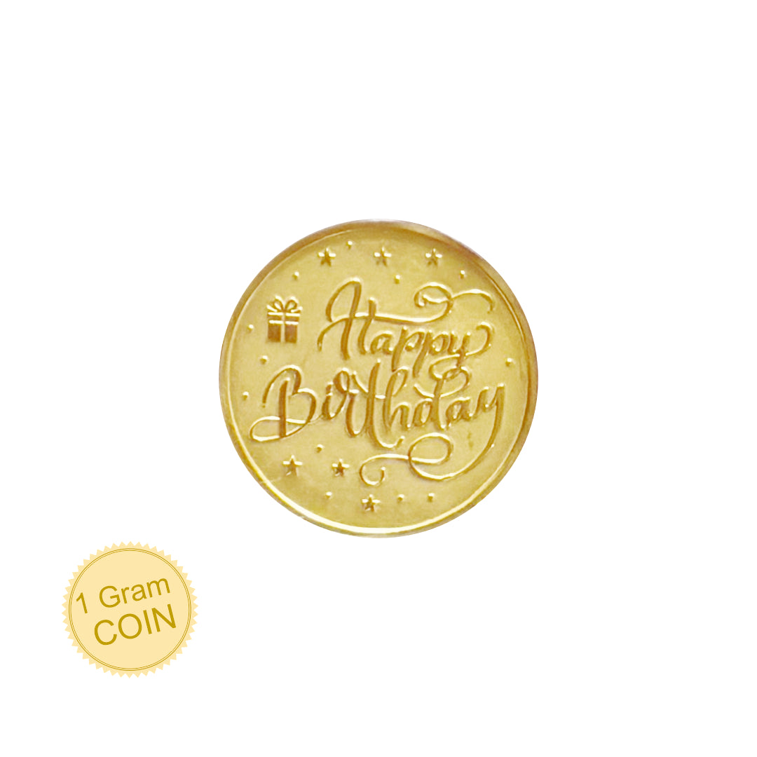 1 Gram Gold Coin - Birthday