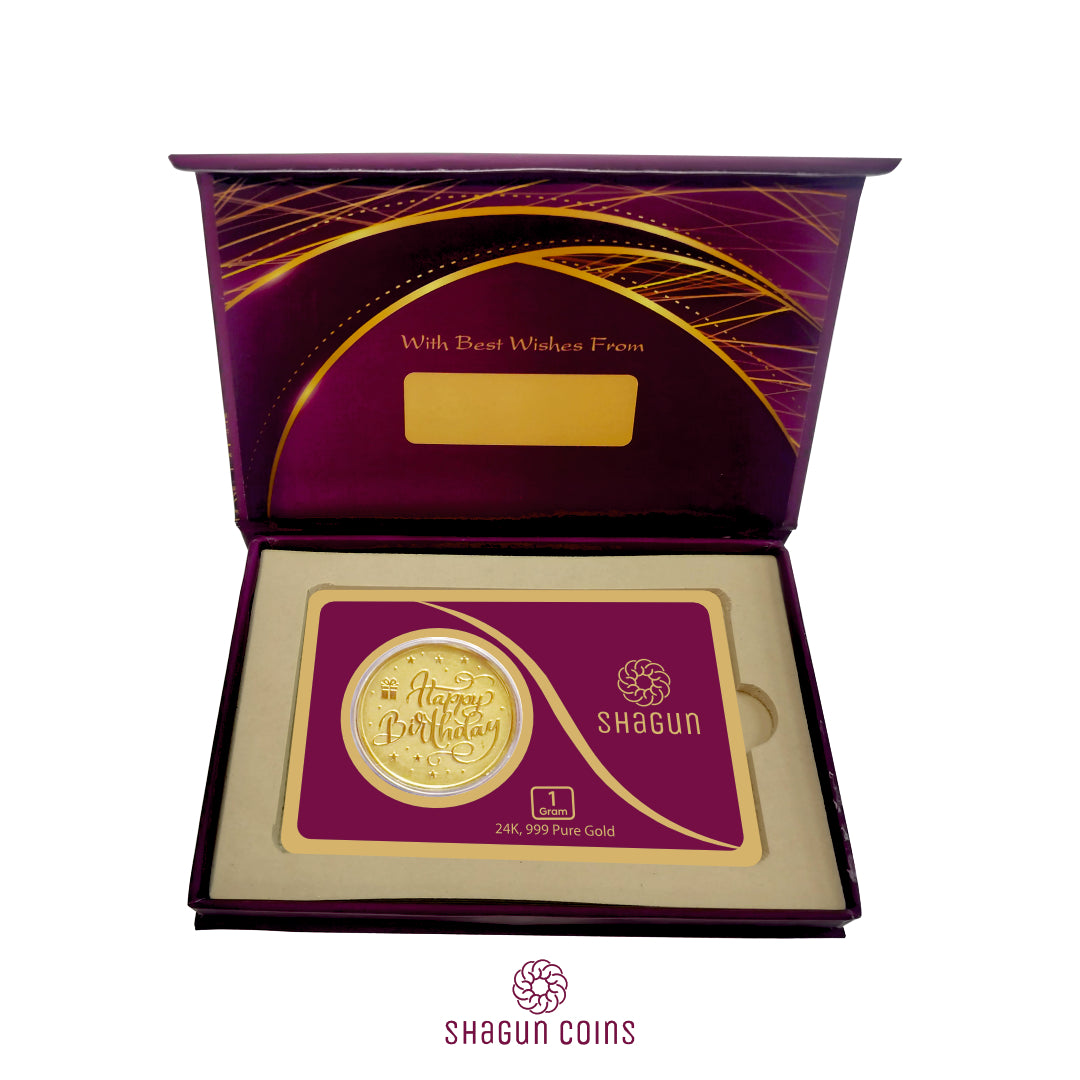 1 Gram Gold Coin - Birthday