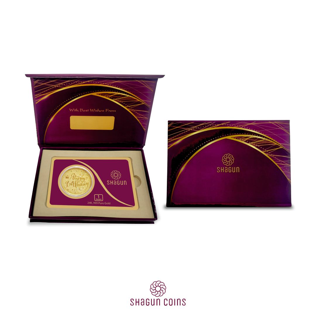 1 Gram Gold Coin - Birthday
