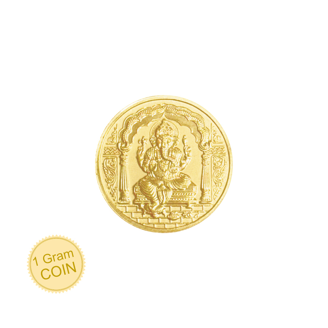 1 Gram Gold Coin - Ganesh Ji