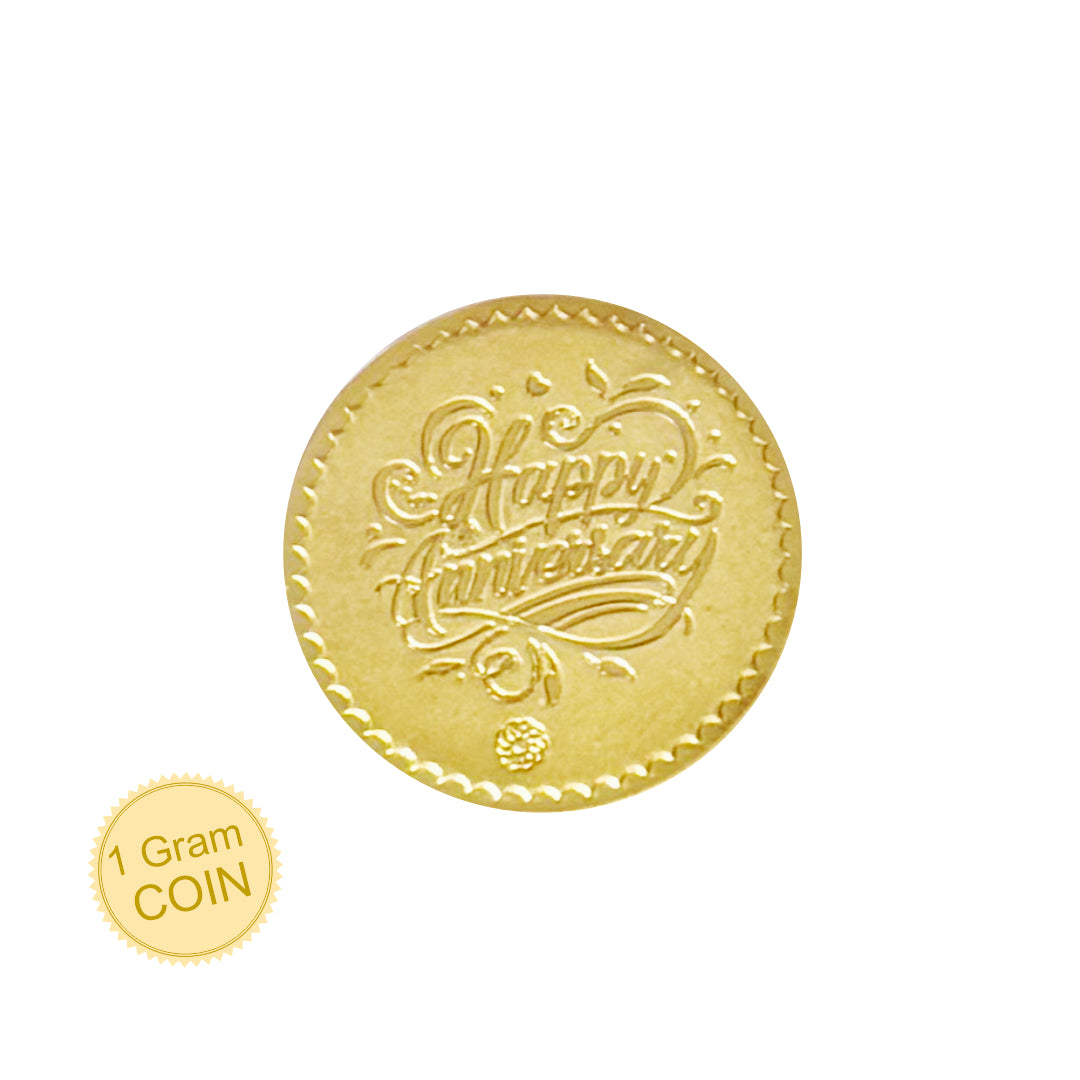 1 Gram Gold Coin - Anniversary