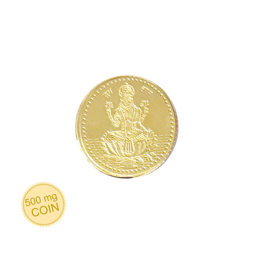 500mg Gold Coin - Laxmi Ji