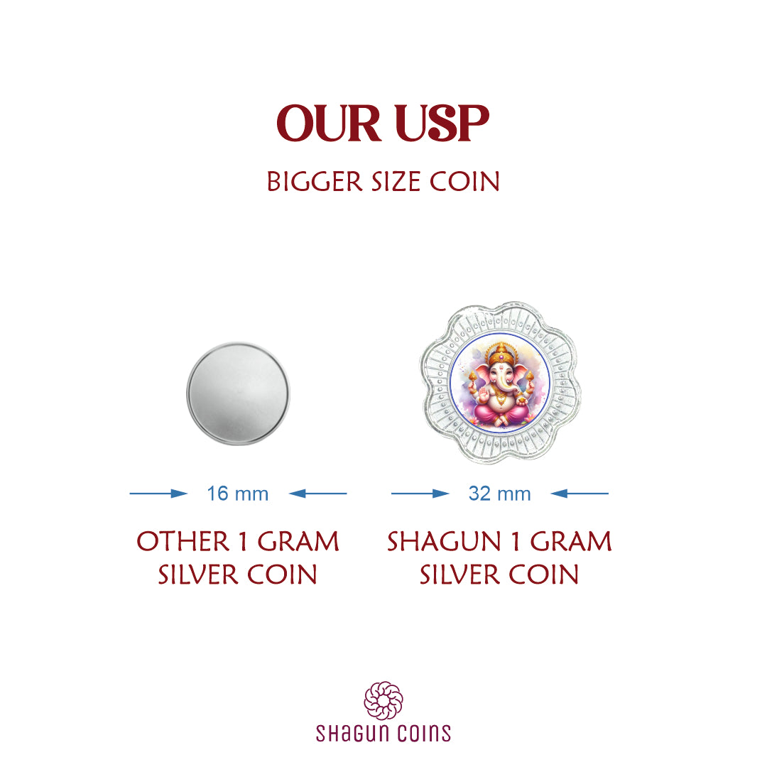 10g Silver Coin Set - Ganpati