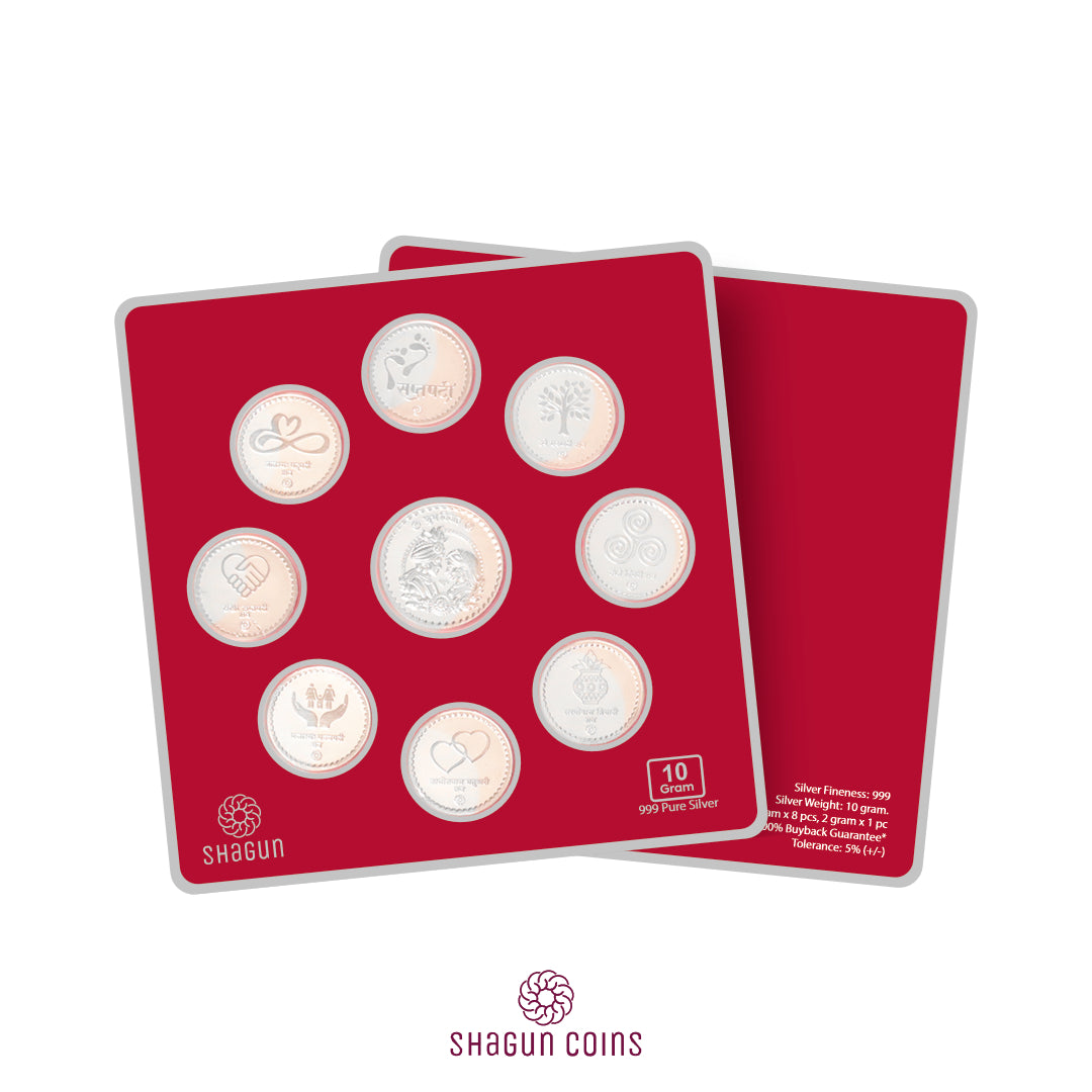 10g Silver Coin Set - Saptpadi