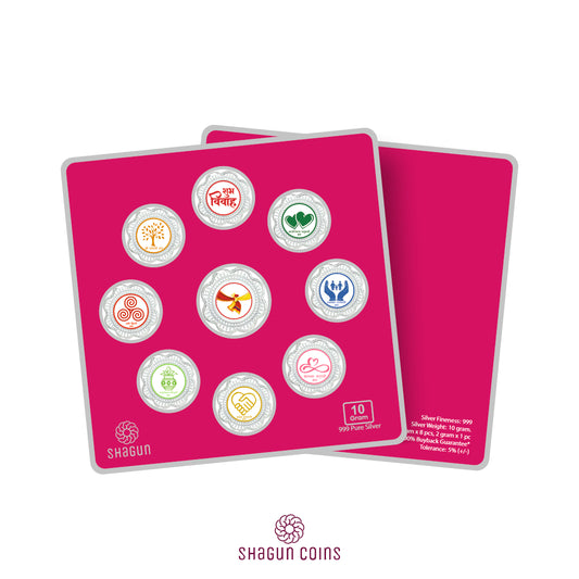 10g Silver Coin Set - Shubh Vivah