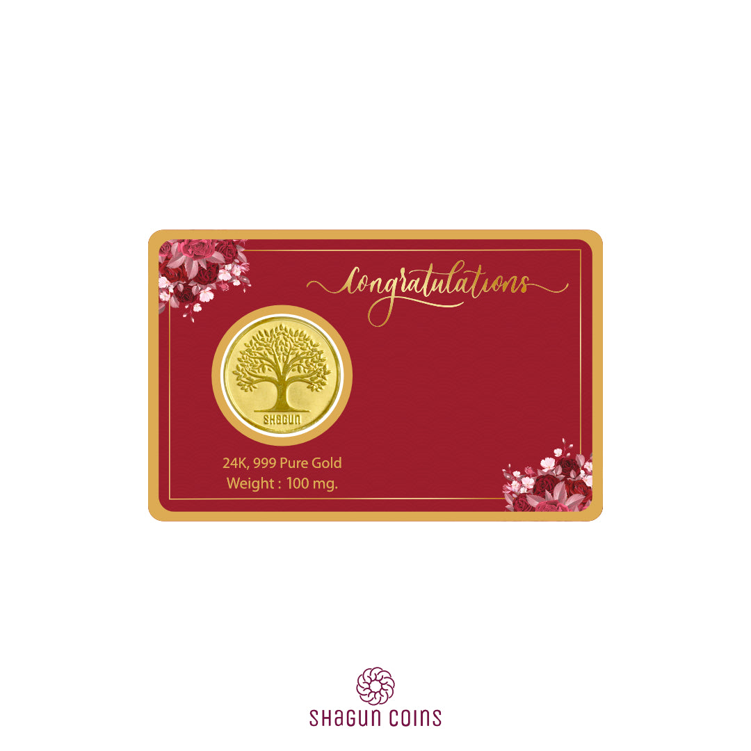 100mg Gold Coin - Congratulations