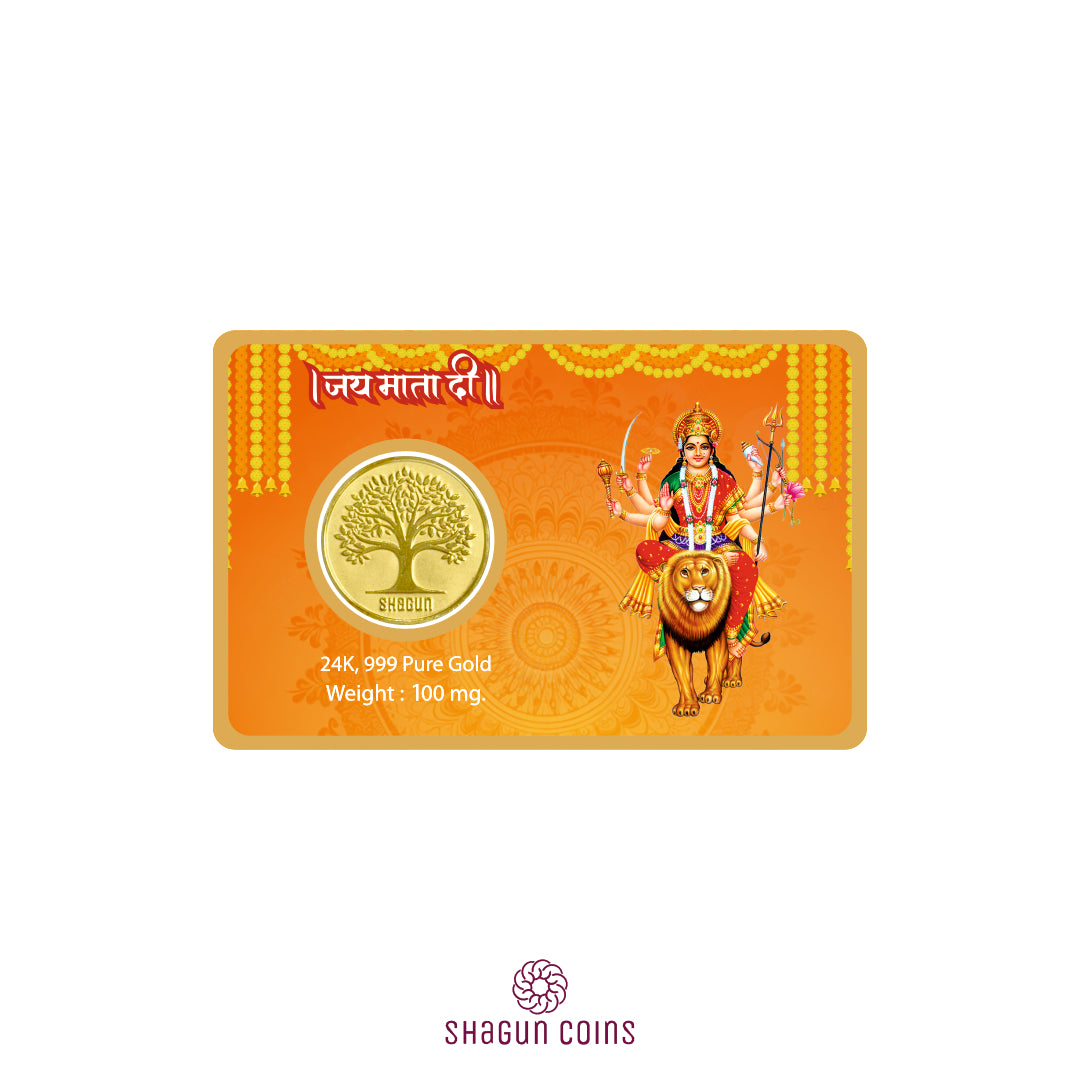 100mg Gold Coin - Jai Mata Di