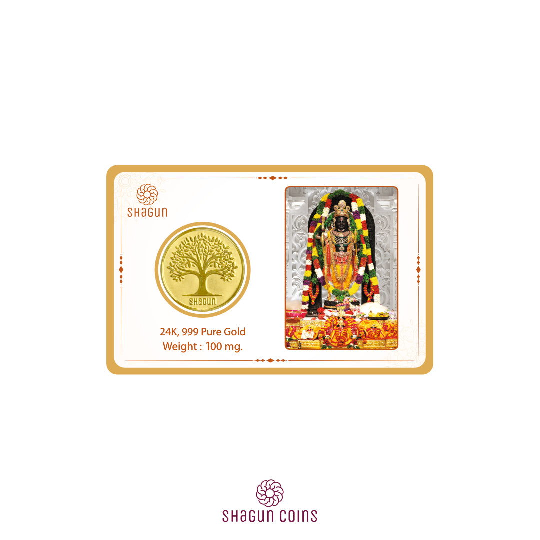 100mg Gold Coin - Ram Lalla Ji
