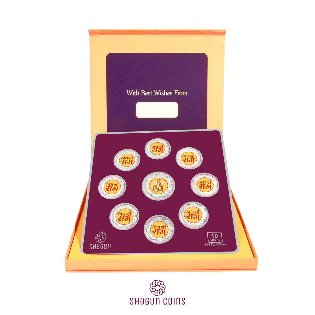 10g Silver Coin Set - Hanuman Ji
