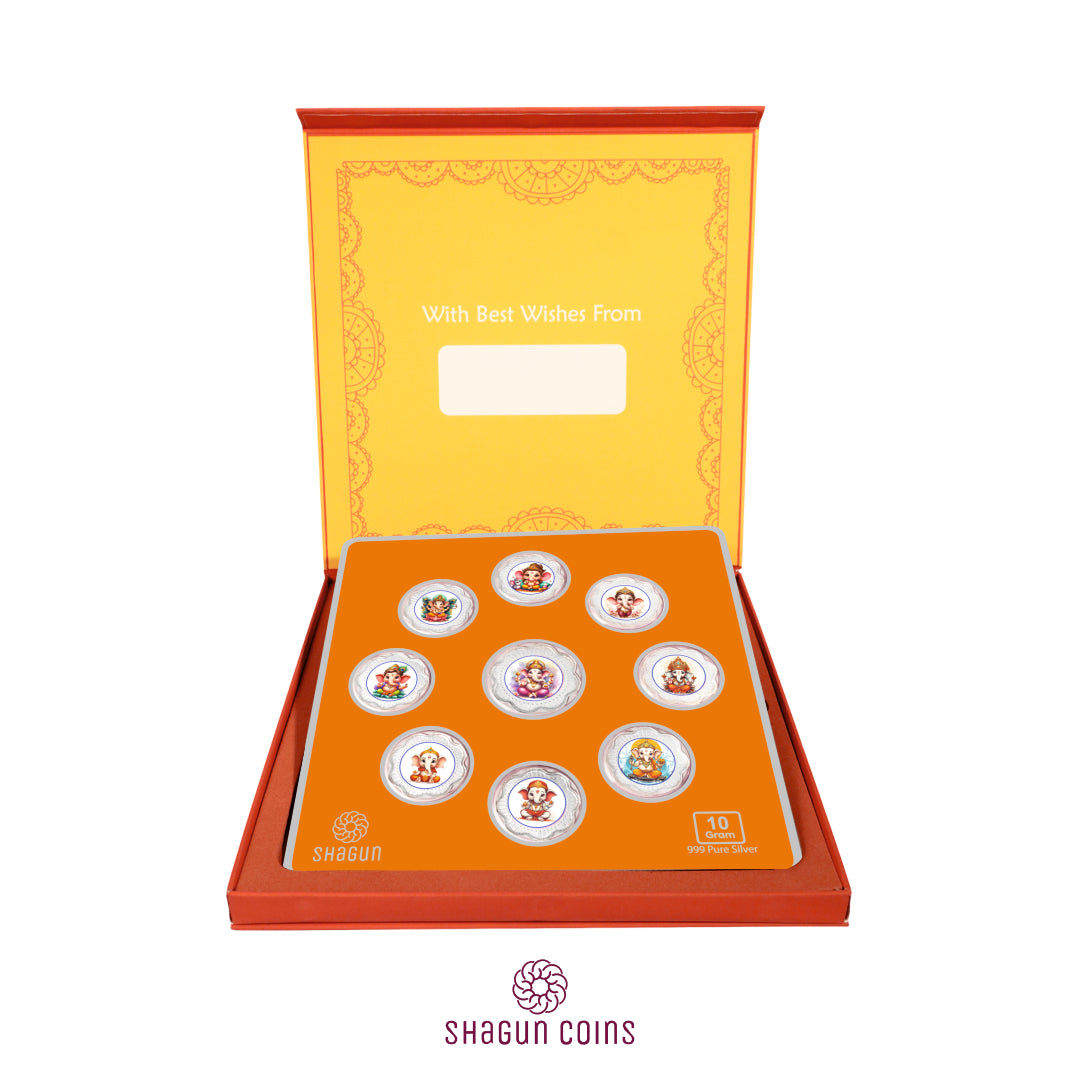 10g Silver Coin Set - Ganpati