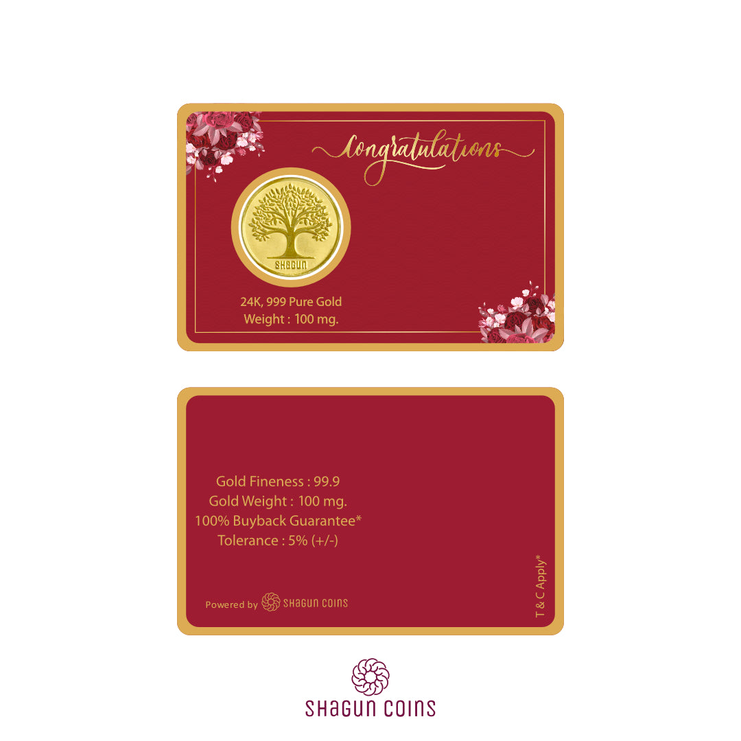 100mg Gold Coin - Congratulations