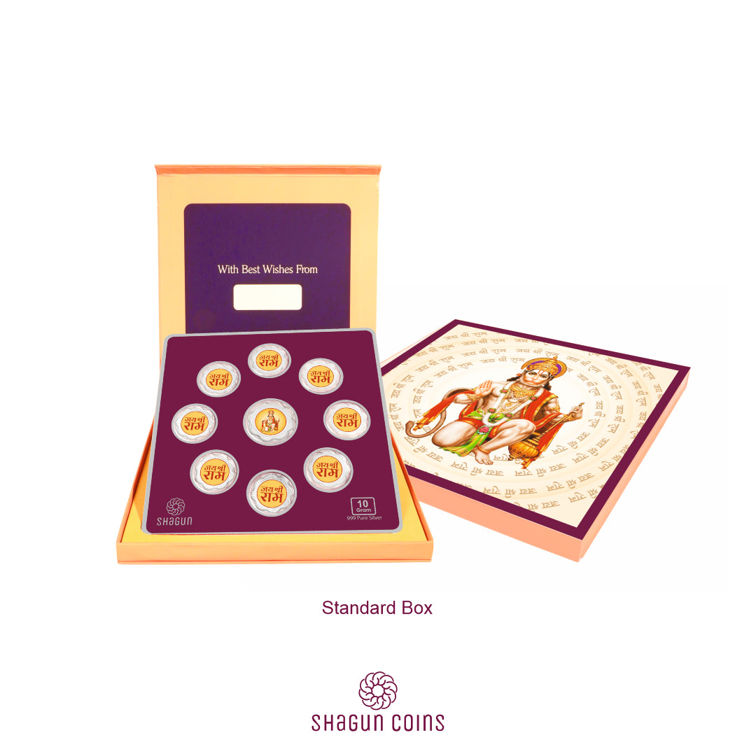 10g Silver Coin Set - Hanuman Ji