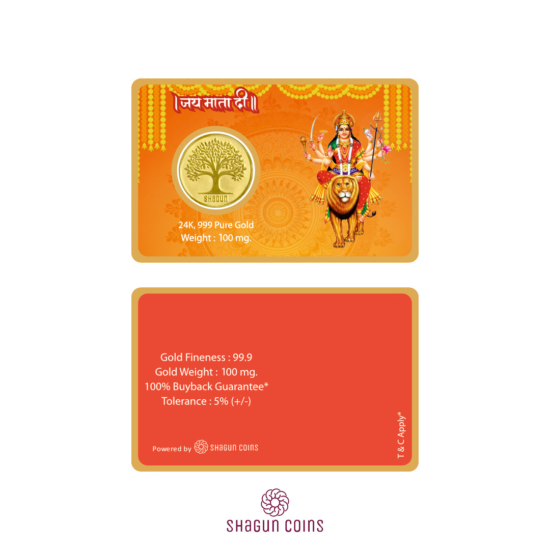 100mg Gold Coin - Jai Mata Di