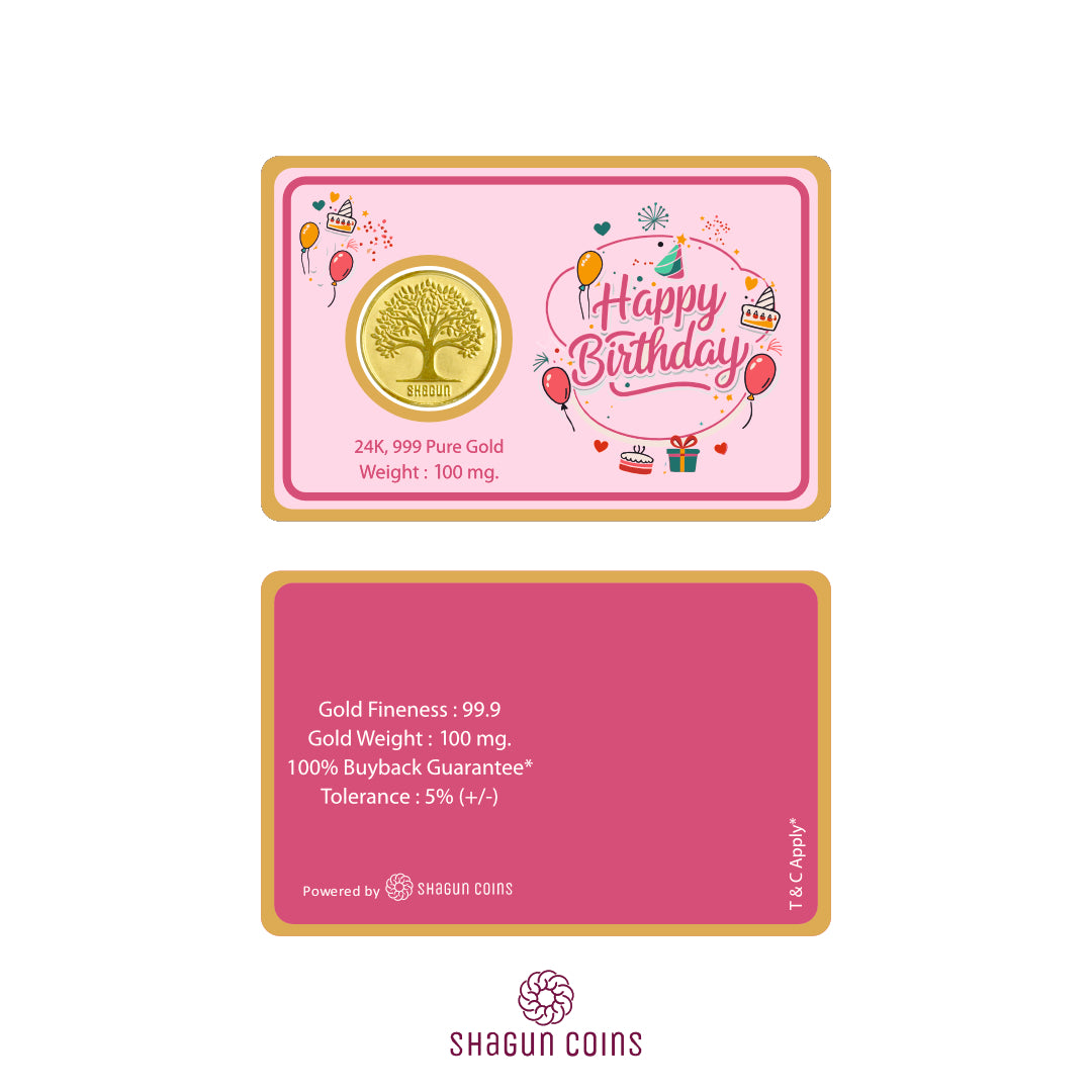 100mg Gold Coin - Birthday