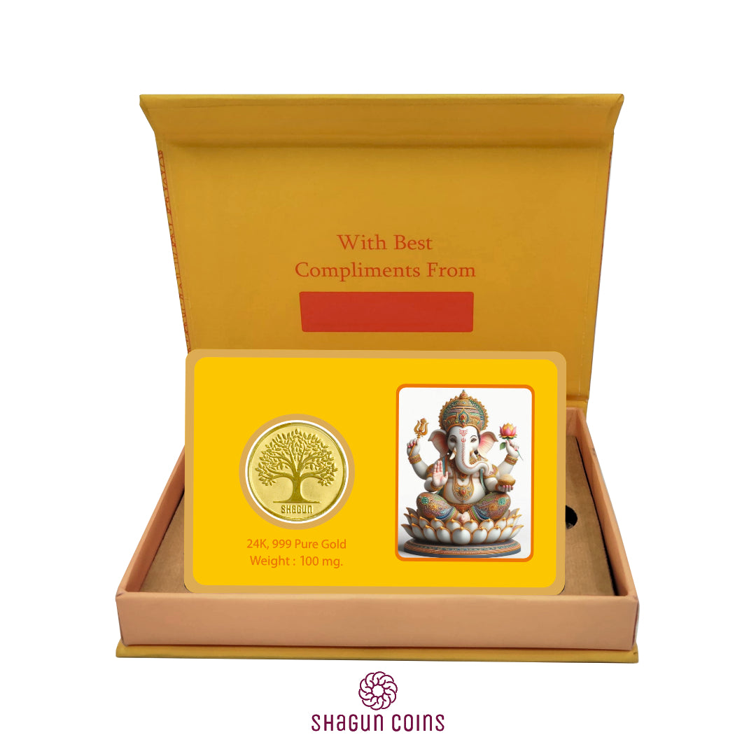 100mg Gold Coin - Ganesh Ji