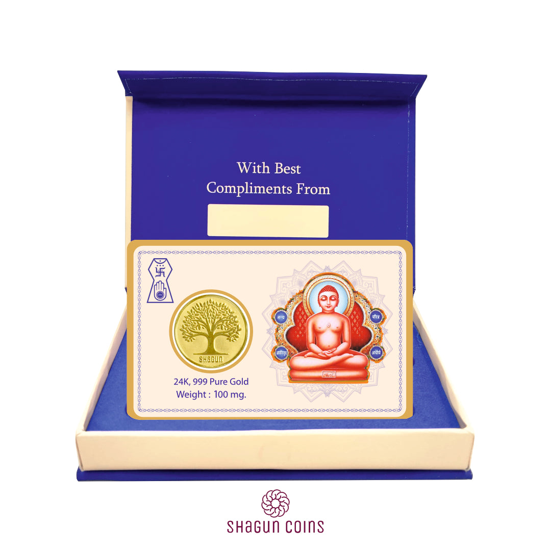 100mg Gold Coin - Mahavir Ji