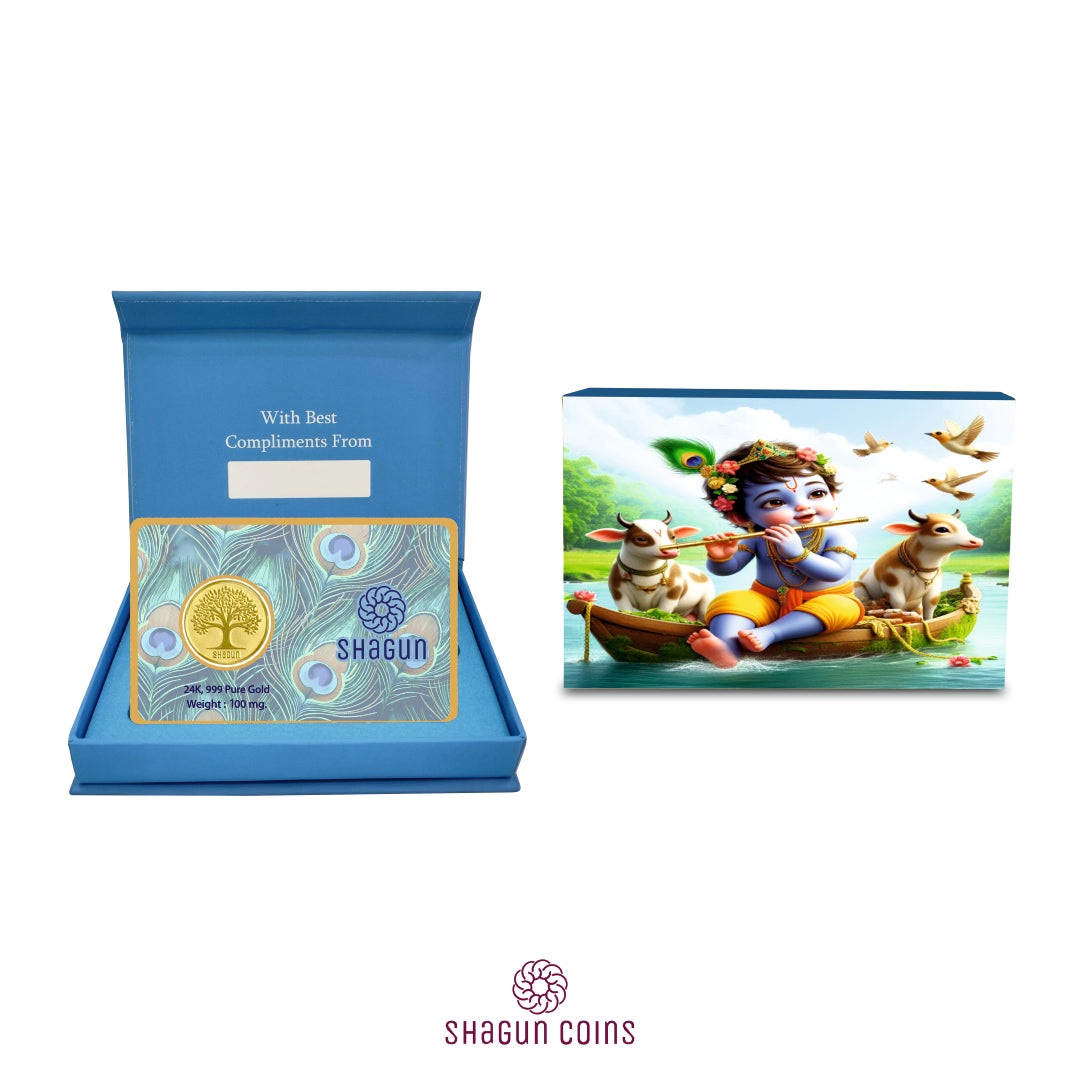 100mg Gold Coin - Krishna Ji