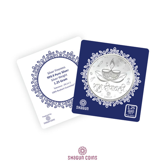 1.25 Gram Big Size Silver Coin - Diwali