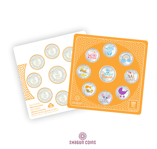 100g Silver Coin Set - Baby Shower