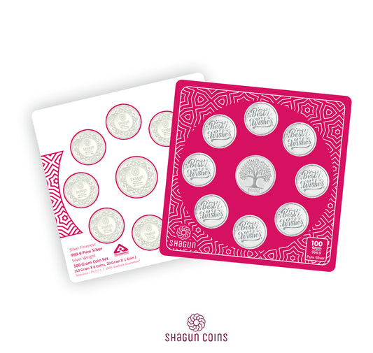 100g Silver Coin Set - Best Wishes