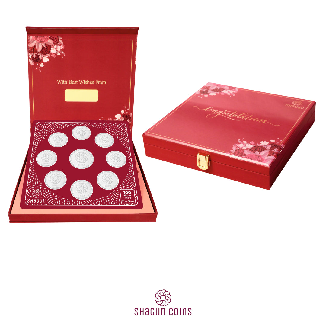 100g Silver Coin Set - Congratulations