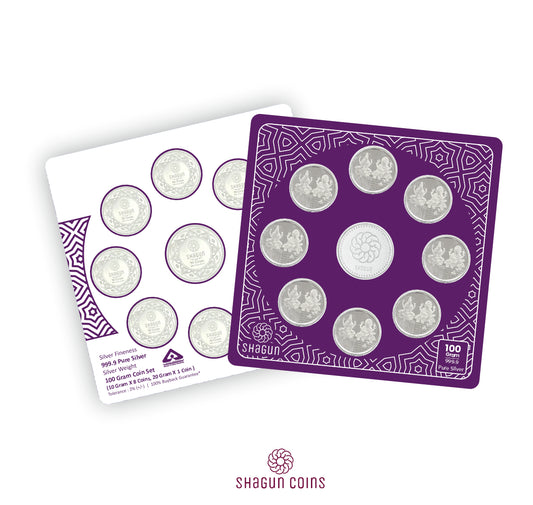 100g Silver Coin Set - Diwali 3